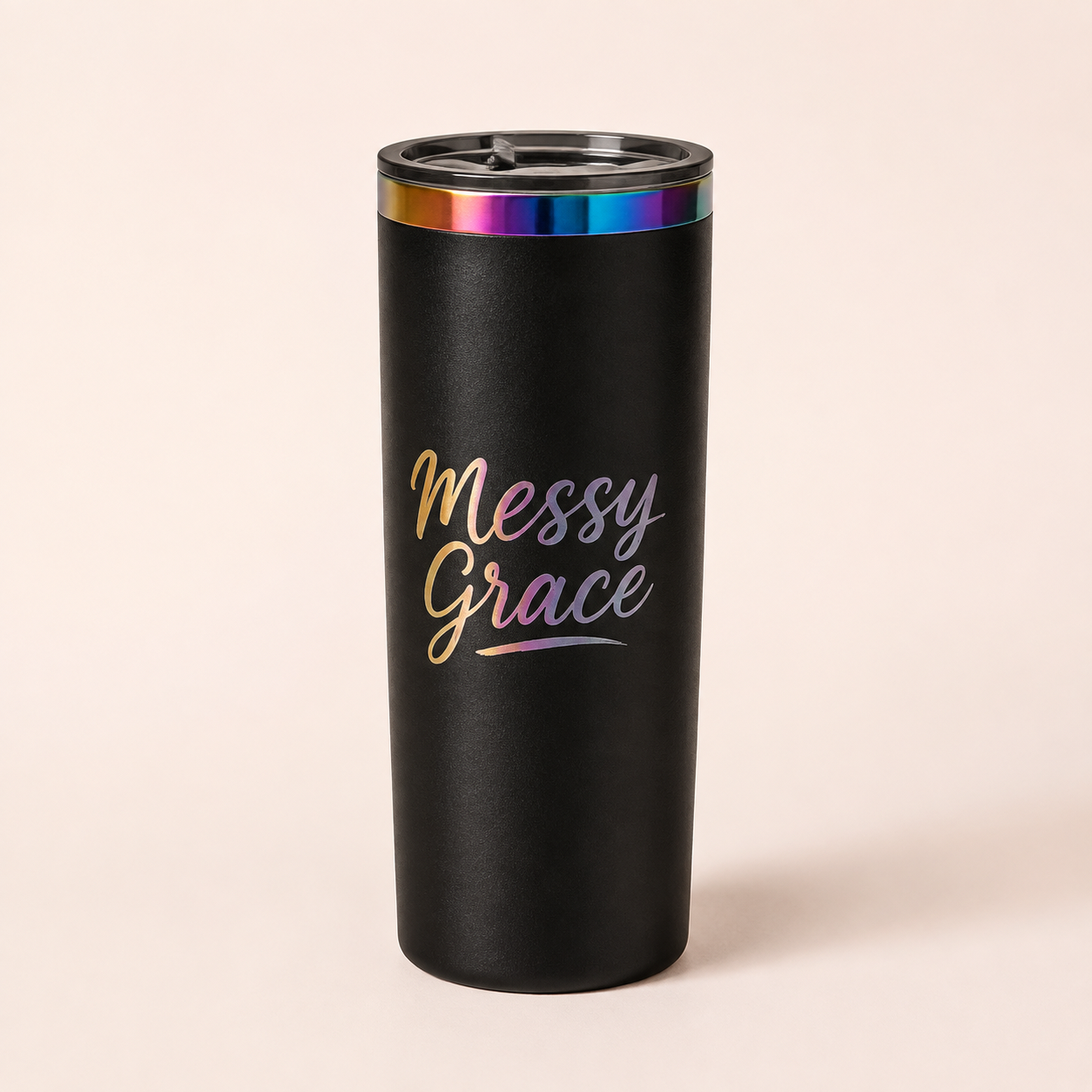20 oz black Messy Grace tumbler